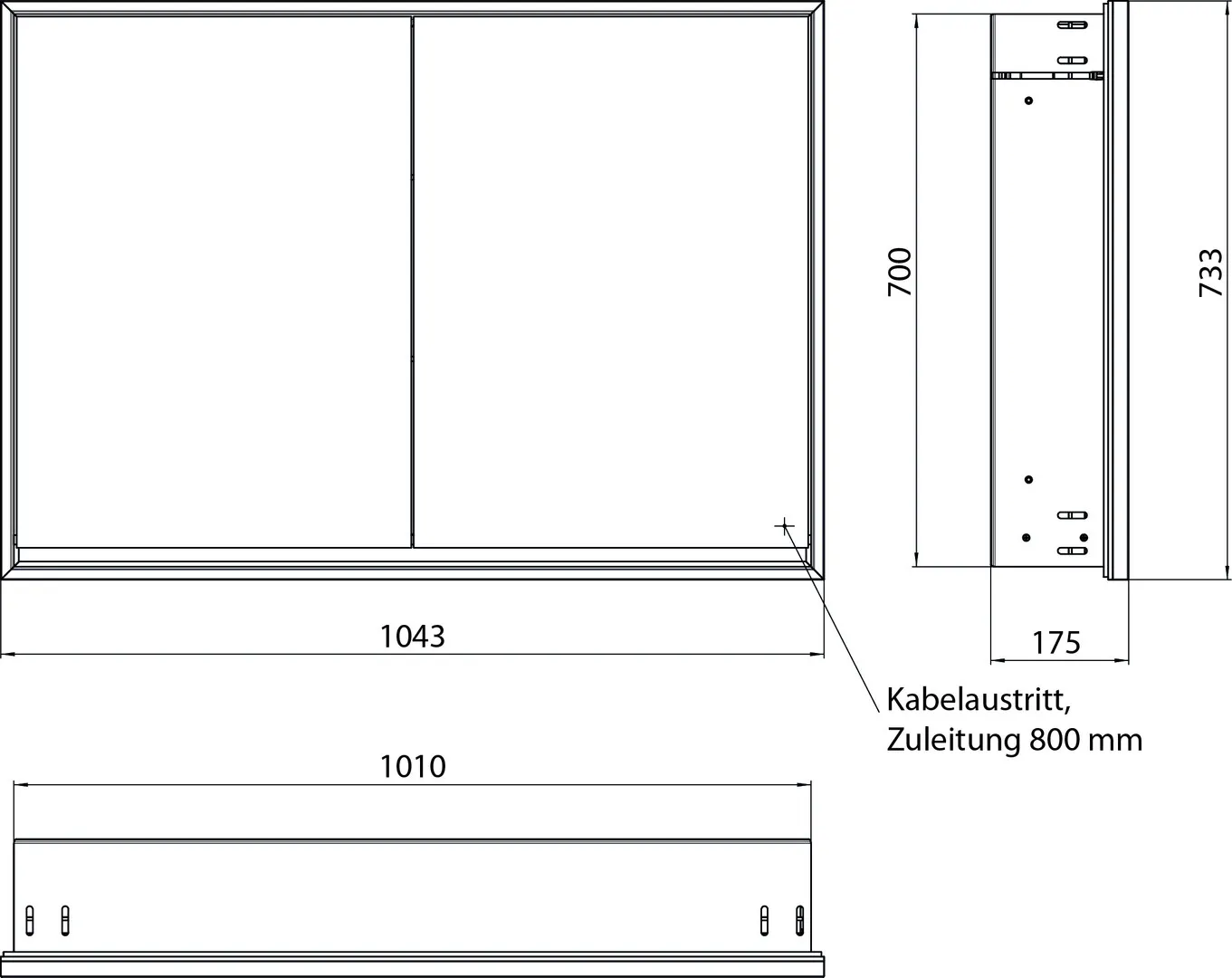 emco Spiegelschrank „loft“ 104,3 × 73,3 × 17,5 cm