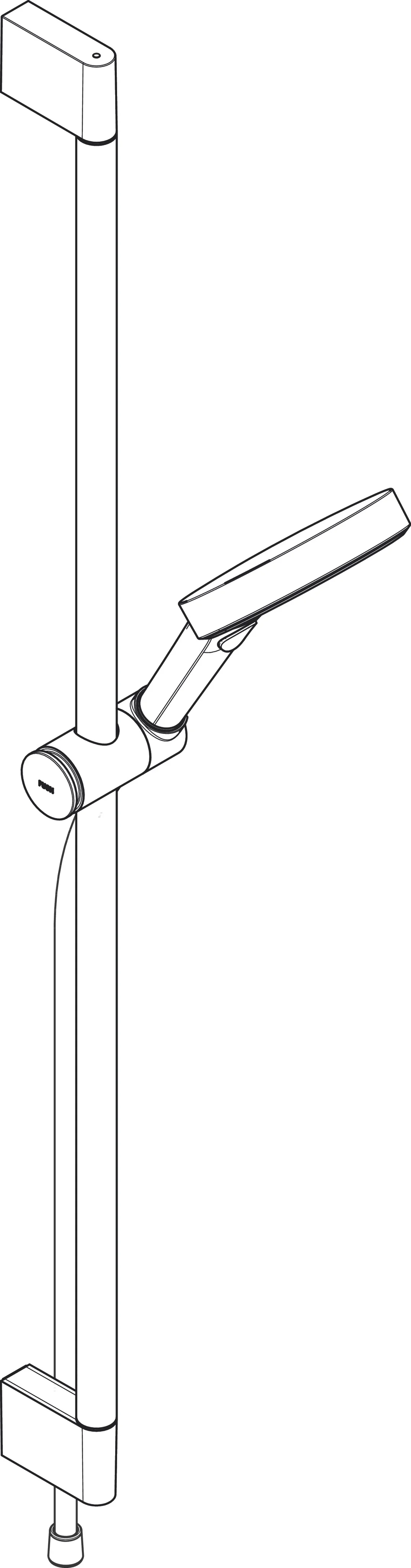 Hansgrohe Rainfinity Brauseset 130 3jet EcoSmart mit Brausestange S Puro 90 cm, Push-Handbrausehalterung und Designflex Textilbrauseschlauch 160 cm, Brushed Bronze