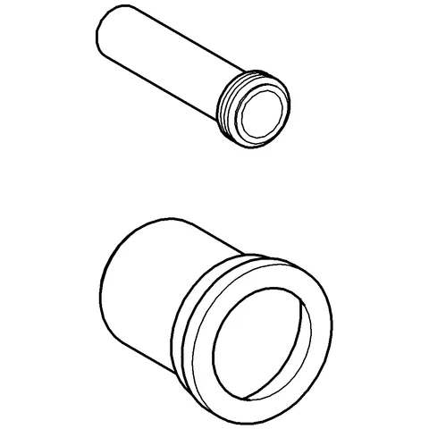 WC Zu- und Ablaufgarnitur 37104, für wandhängendes WC, schwarz WC Zu- und Ablaufgarnitur 37104, für wandhängendes WC, schwarz