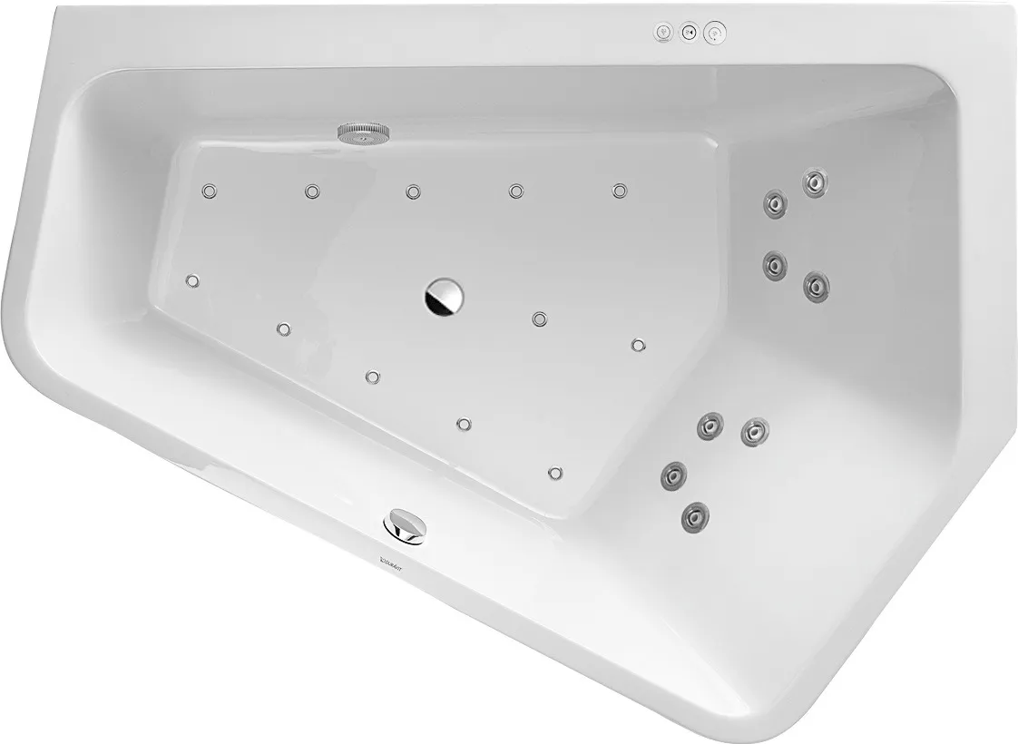 Duravit Whirlwanne „Paiova 5“ fünfeck 1900 × 1400 mm, rechts mit Combi-System P, in Weiß Ausführung: rechts / Größe: 190 × 140 cm / Whirlsystem: mit Combi-System P Duravit Whirlwanne „Paiova 5“ fünfeck 1900 × 1400 mm, rechts mit Combi-System P, in Weiß Ausführung: rechts / Größe: 190 × 140 cm / Whirlsystem: mit Combi-System P