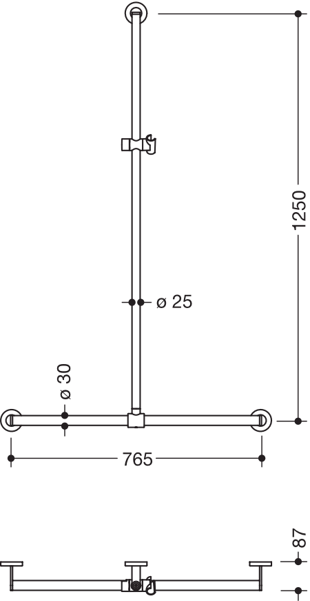 HEWI Haltegriff pulverbeschichtet „System 900“