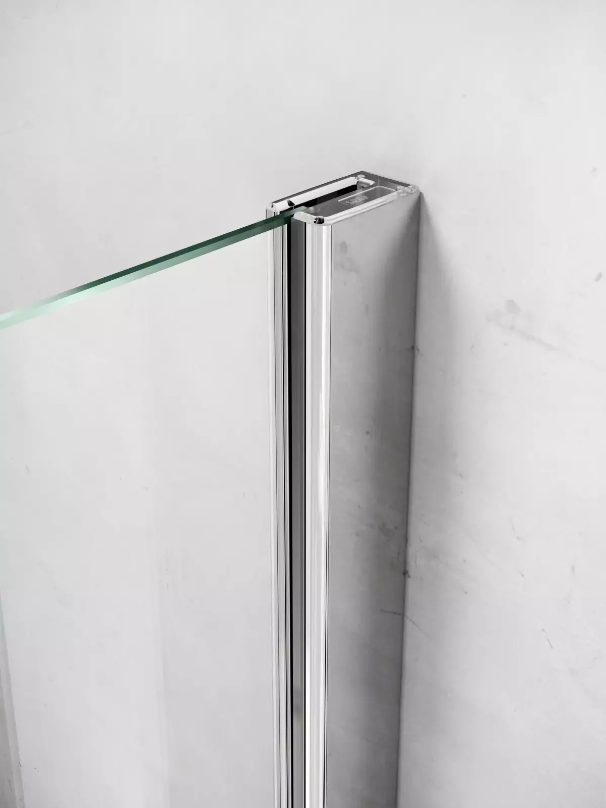 HSK teilgerahmte Drehtür „Exklusiv 2.0“ passend für verkürzte Seitenwand Glas Mattierung mittig (65 cm), Profile Alu Silber-matt, B: 1000 mm H: 2000 mm