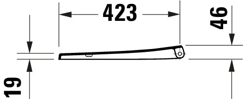 Duravit Univ.WC-Sitz D-shaped Tief 438mm Ülap Absenkaut. abnehmb. Scharn. Edelst. We