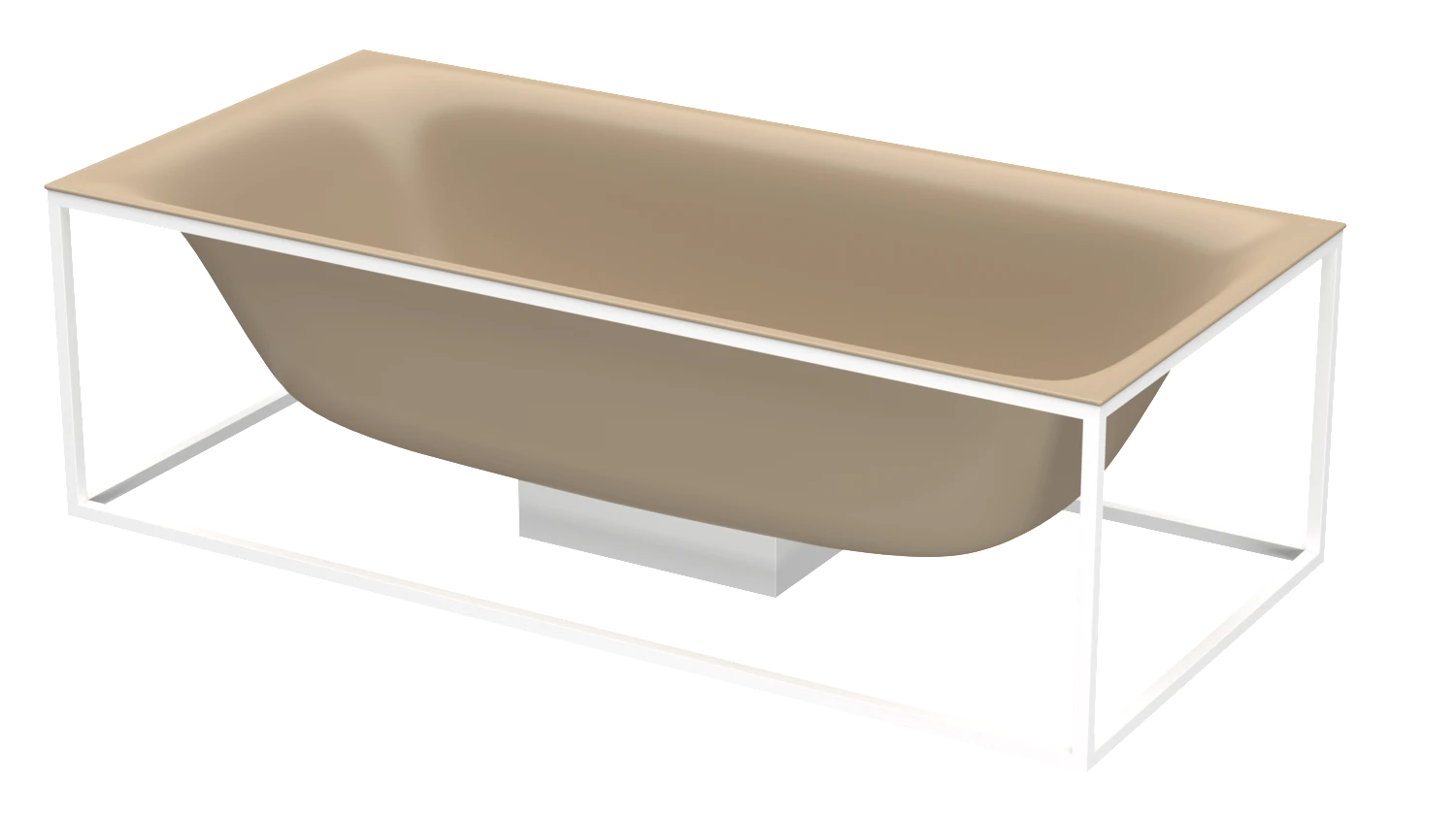 Bette Badewanne „BetteLux Shape“ rechteck 190 × 90 cm in Greige