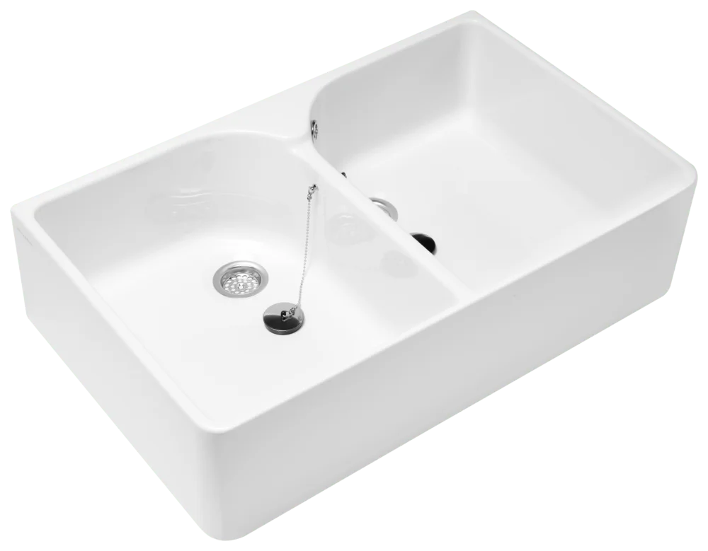 Villeroy & Boch O.novo 633100 Doppelspülbecken 260-1 / Omnia, Rechteck mit Überlauf, Weiß Alpin, 795 x 220 x 510 mm Villeroy & Boch O.novo 633100 Doppelspülbecken 260-1 / Omnia, Rechteck mit Überlauf, Weiß Alpin, 795 x 220 x 510 mm