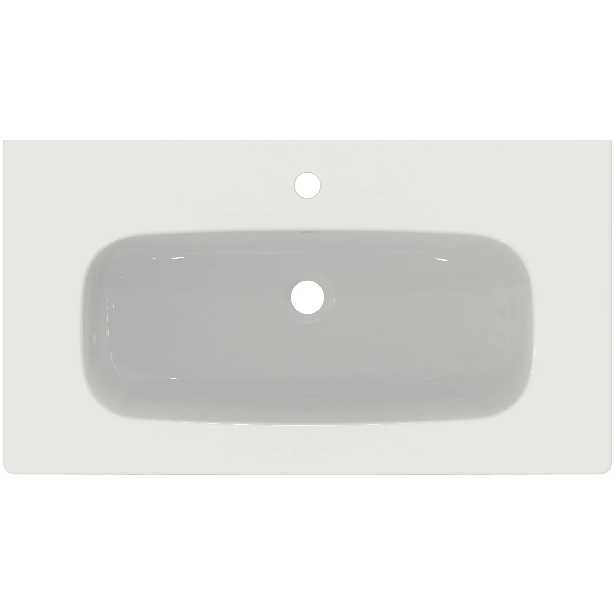 Waschbecken „i.life A“ 84 × 46 × 15,5 cm, Hahnlochposition mittig Waschbecken „i.life A“ 84 × 46 × 15,5 cm, Hahnlochposition mittig