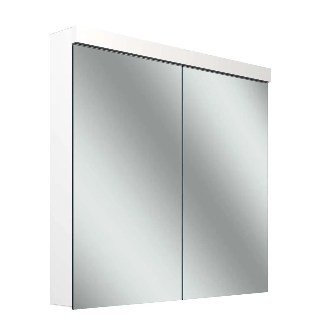 Schneider Spiegelschrank LOW plus LED LOP 80/2/LED, 795x747x133 mm, Aluminiumkorpus, Auf-/Unterputzmontage Schneider Spiegelschrank LOW plus LED LOP 80/2/LED, 795x747x133 mm, Aluminiumkorpus, Auf-/Unterputzmontage