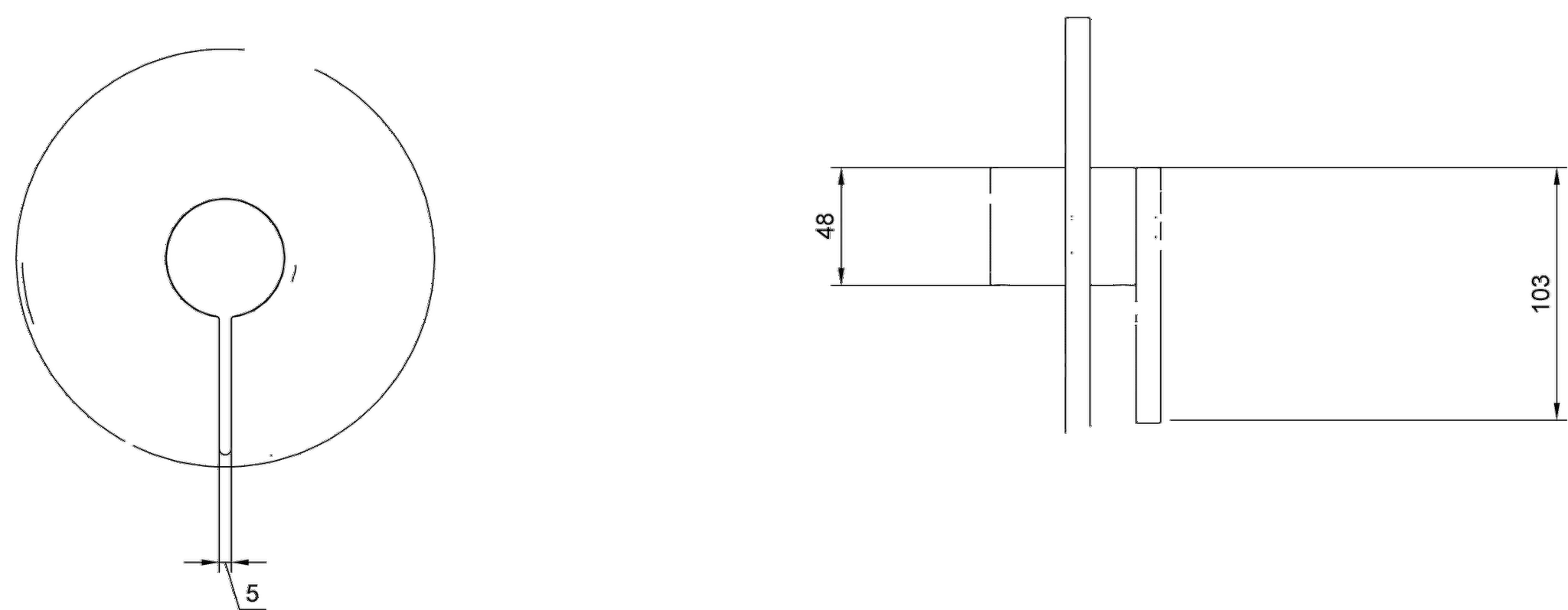 Einhand-Unterputz-Armatur „Dawn“ 3,8 cm in Chrom Einhand-Unterputz-Armatur „Dawn“ 3,8 cm in Chrom