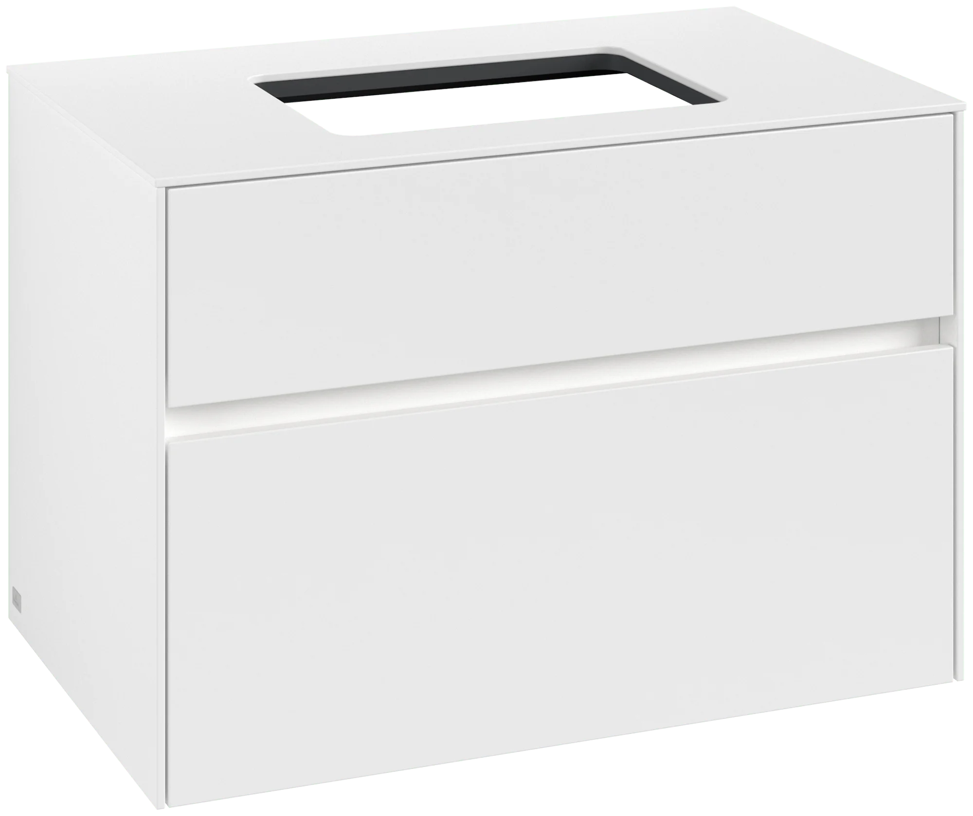 Villeroy & Boch Waschbeckenunterschrank Collaro C108B0, Eckig White Matt, 800x548x500mm, mit Beleuchtung und SoftClosing