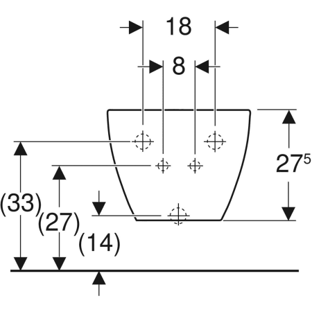 Wand-Bidet „Acanto“, mit Überlauf 35,5 × 27,5 × 53 cm in weiß alpin Wand-Bidet „Acanto“, mit Überlauf 35,5 × 27,5 × 53 cm in weiß alpin