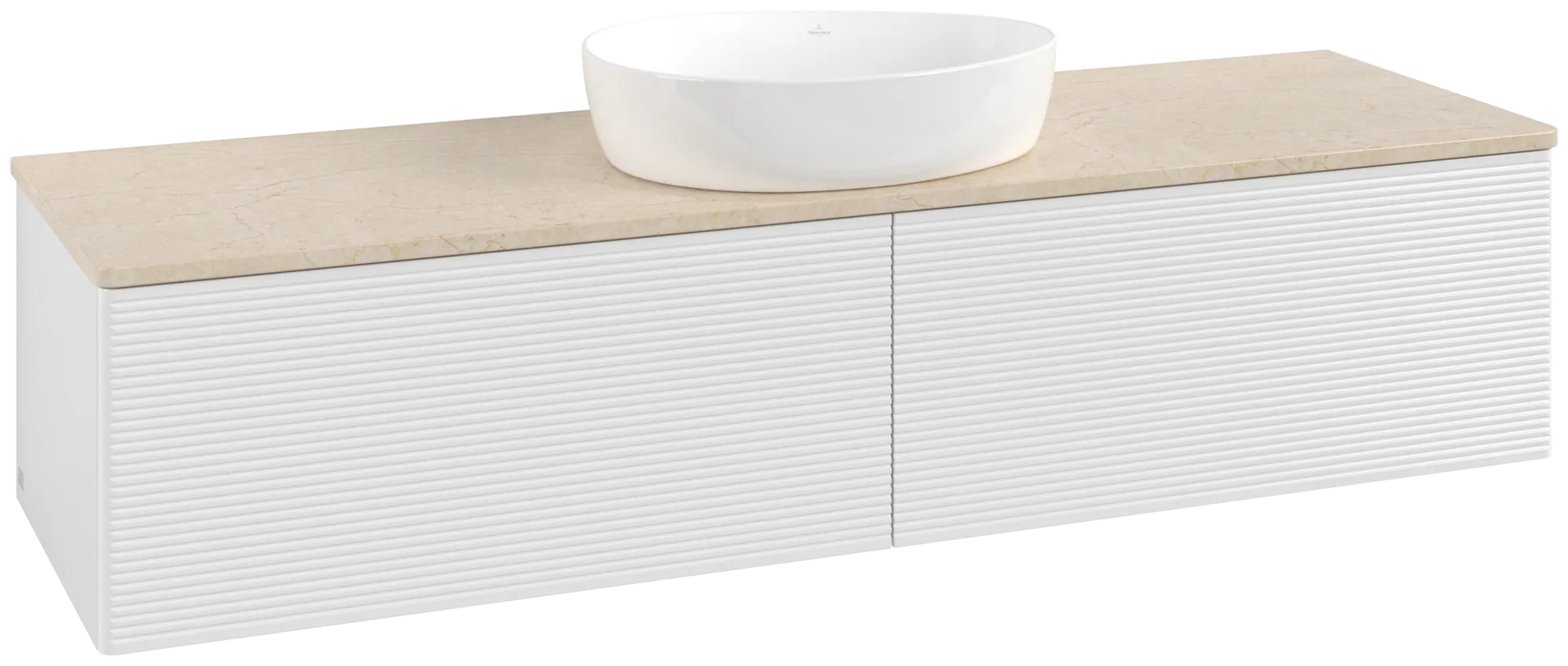 Villeroy & Boch Antao Waschbeckenunterschrank L36_1 1600x360x500mm Glossy White Lacquer / Botticino