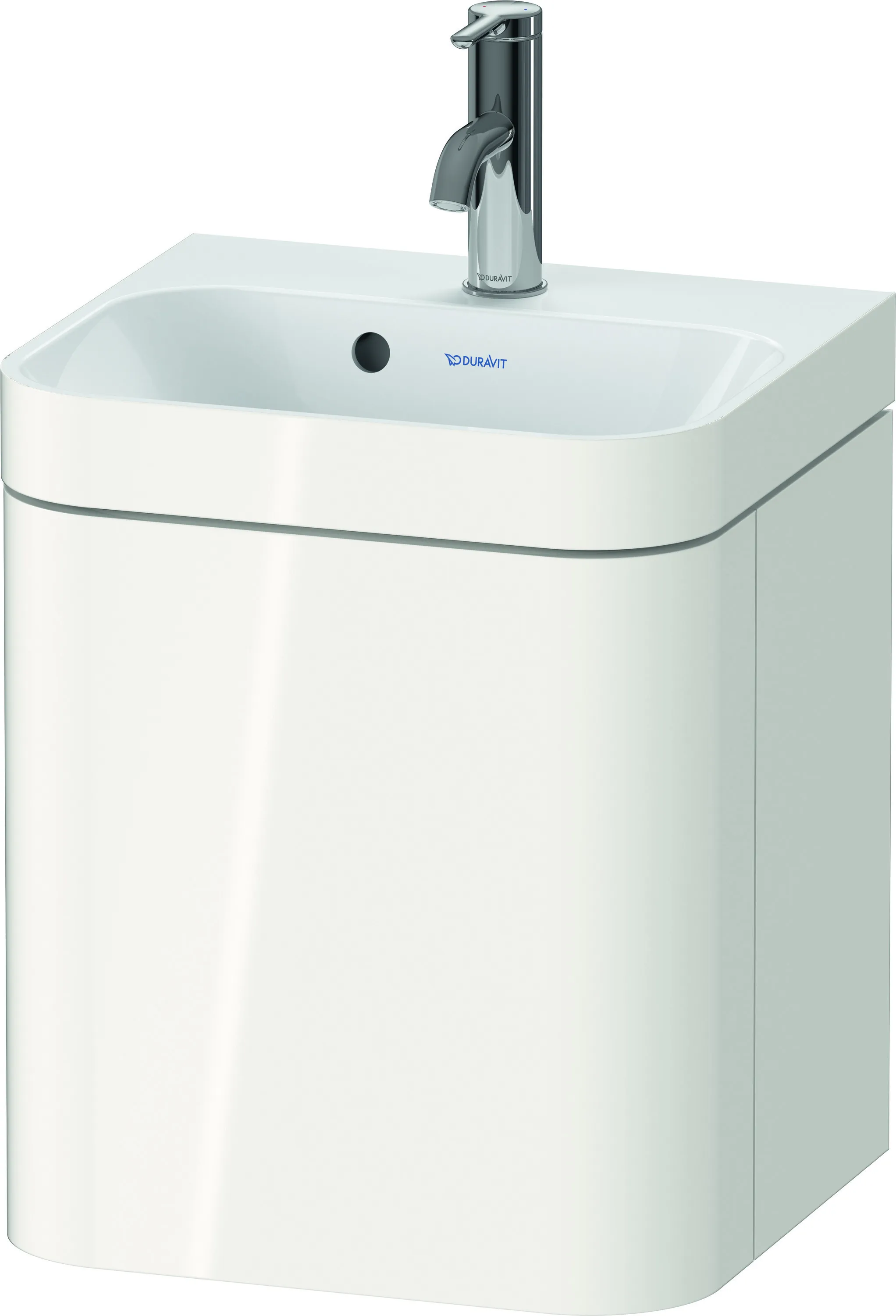 Duravit Waschtischunterschrank c-shaped Set wandhängend „Happy D.2 Plus“ 40 × 48 × 36 cm Weiß Hochglanz