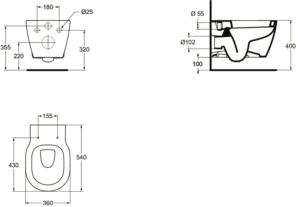 WC „Connect“ 36 × 34 × 54 cm WC „Connect“ 36 × 34 × 54 cm