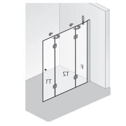 HSK teilgerahmt Walk-In-Duschkabine 3-teilig „Aperto“ Drehfalttür pendelbar, 3-teilig Glas Linea 01 (80 cm), Profile Chromoptik (Alu Hochglanz poliert), B: 1000 mm H: 2000 mm HSK teilgerahmt Walk-In-Duschkabine 3-teilig „Aperto“ Drehfalttür pendelbar, 3-teilig Glas Linea 01 (80 cm), Profile Chromoptik (Alu Hochglanz poliert), B: 1000 mm H: 2000 mm