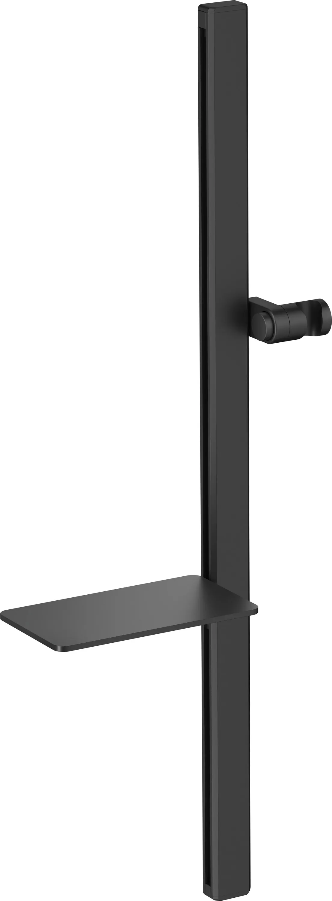 Duravit Brause-/ Gleitstange mit Ablage in Schwarz (matt), Befestigung verdeckt