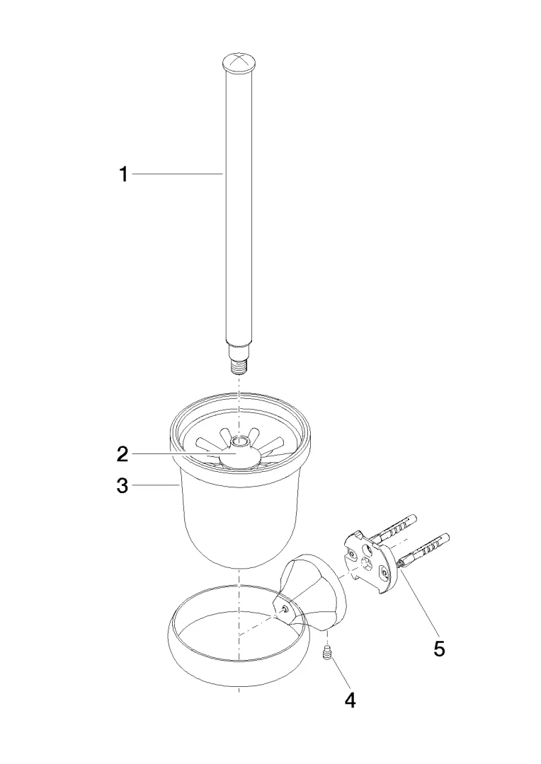 Toiletten-Bürstengarnitur Wandmodell MADISON Chrom 83900361