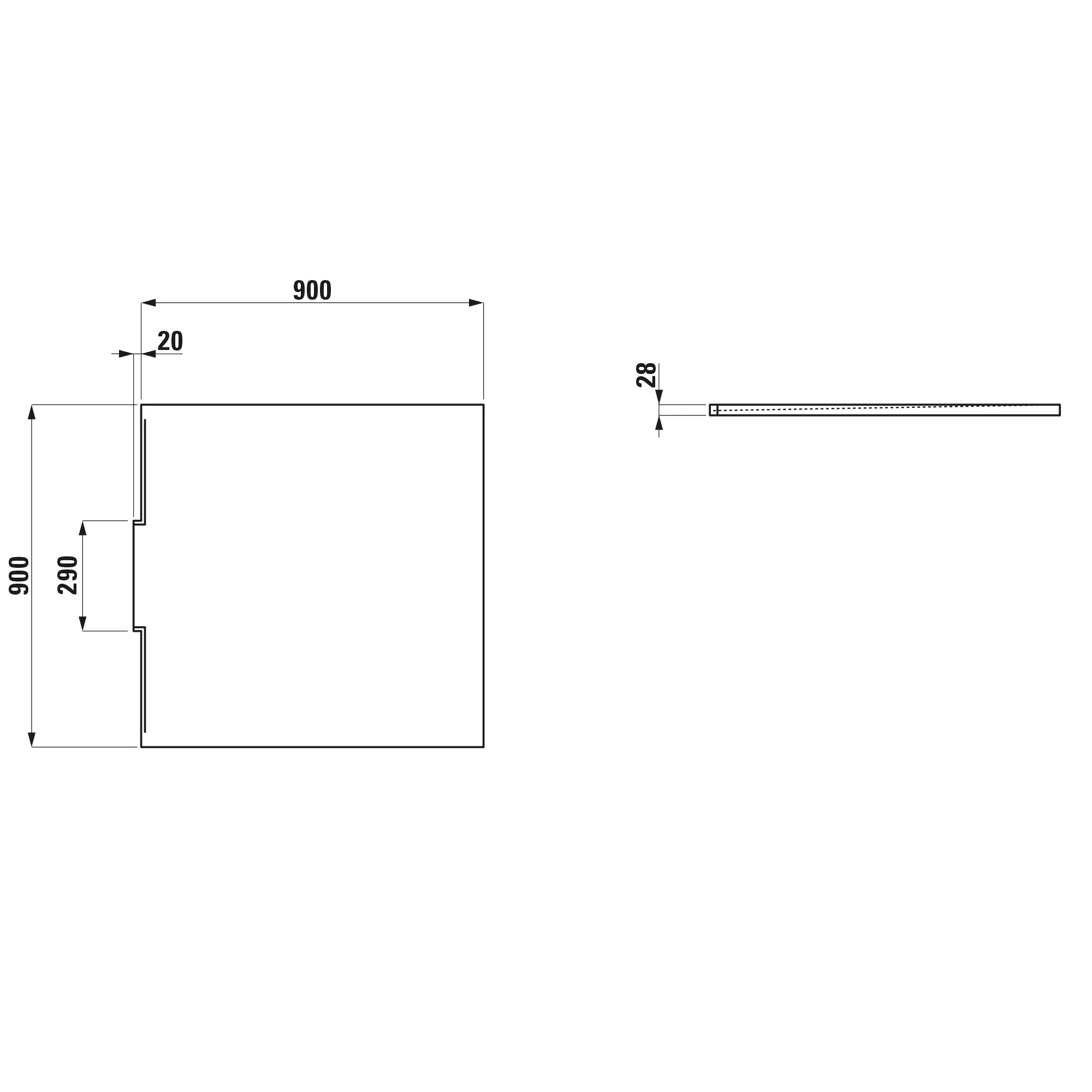Laufen quadrat Duschwanne „Nia“ 900 mm ohne Oberflächenbeschichtung, ohne Oberflächenveredelung, in Weiß Laufen quadrat Duschwanne „Nia“ 900 mm ohne Oberflächenbeschichtung, ohne Oberflächenveredelung, in Weiß