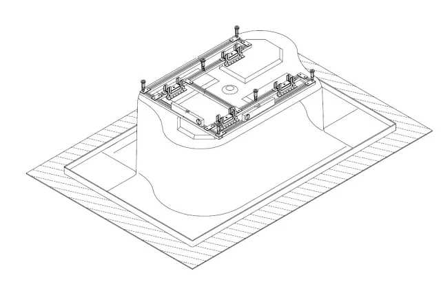 Spezial-Untergestell für Badewanne „Santee“