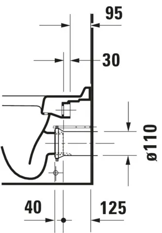 Stand-Tiefspül-WC „Starck 3“ 36 × 43 × 56 cm