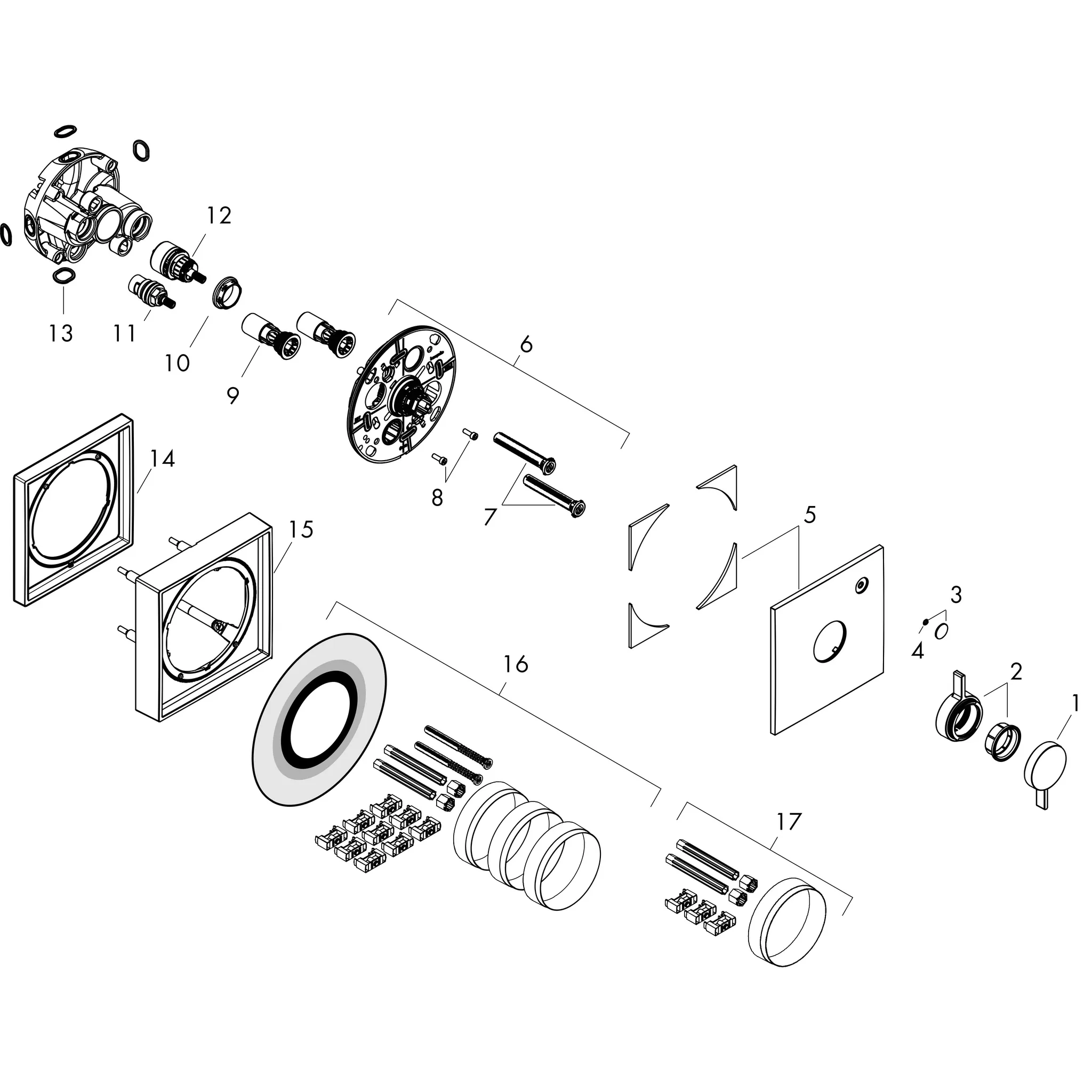 DuoTurn E Mischer Unterputz für 1 Verbraucher Chrom DuoTurn E Mischer Unterputz für 1 Verbraucher Chrom