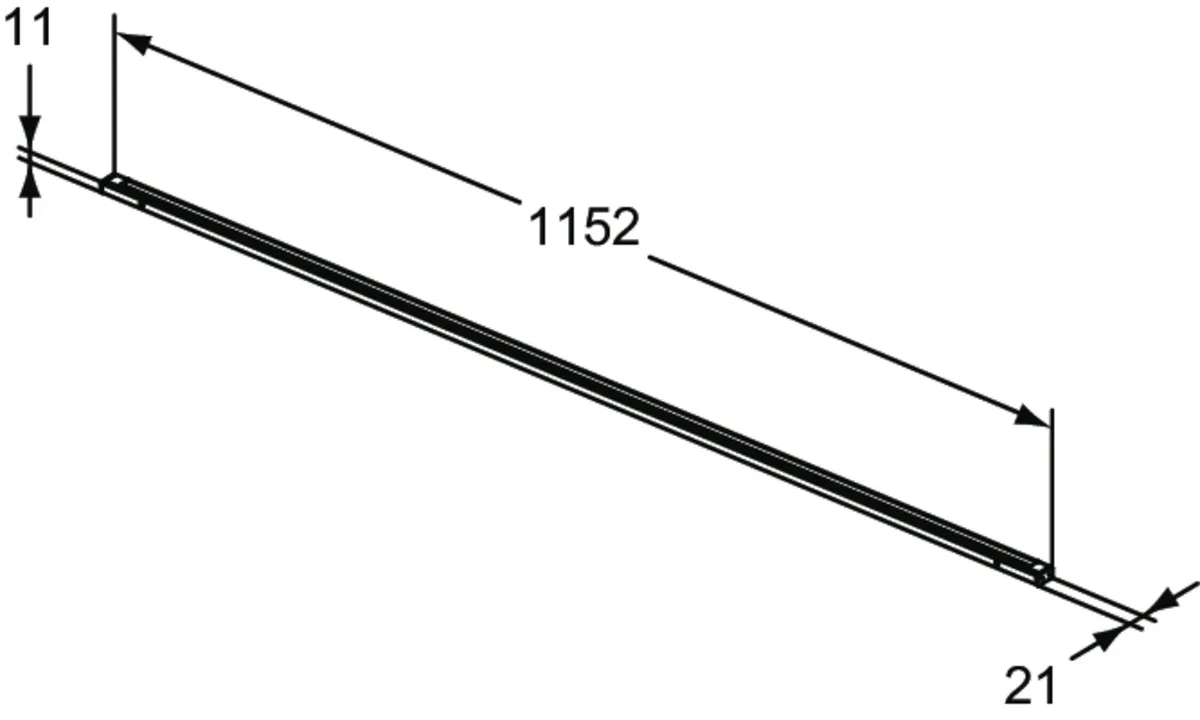 Ideal Standard CONCA Schubladenleuchten-Set, 1152mm, Anthrazit