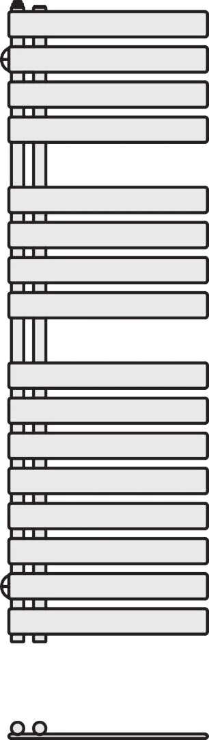 Kermi Design-Heizkörper „Credo® Half® flat“ 60 × 100 cm in Anthracite Grey