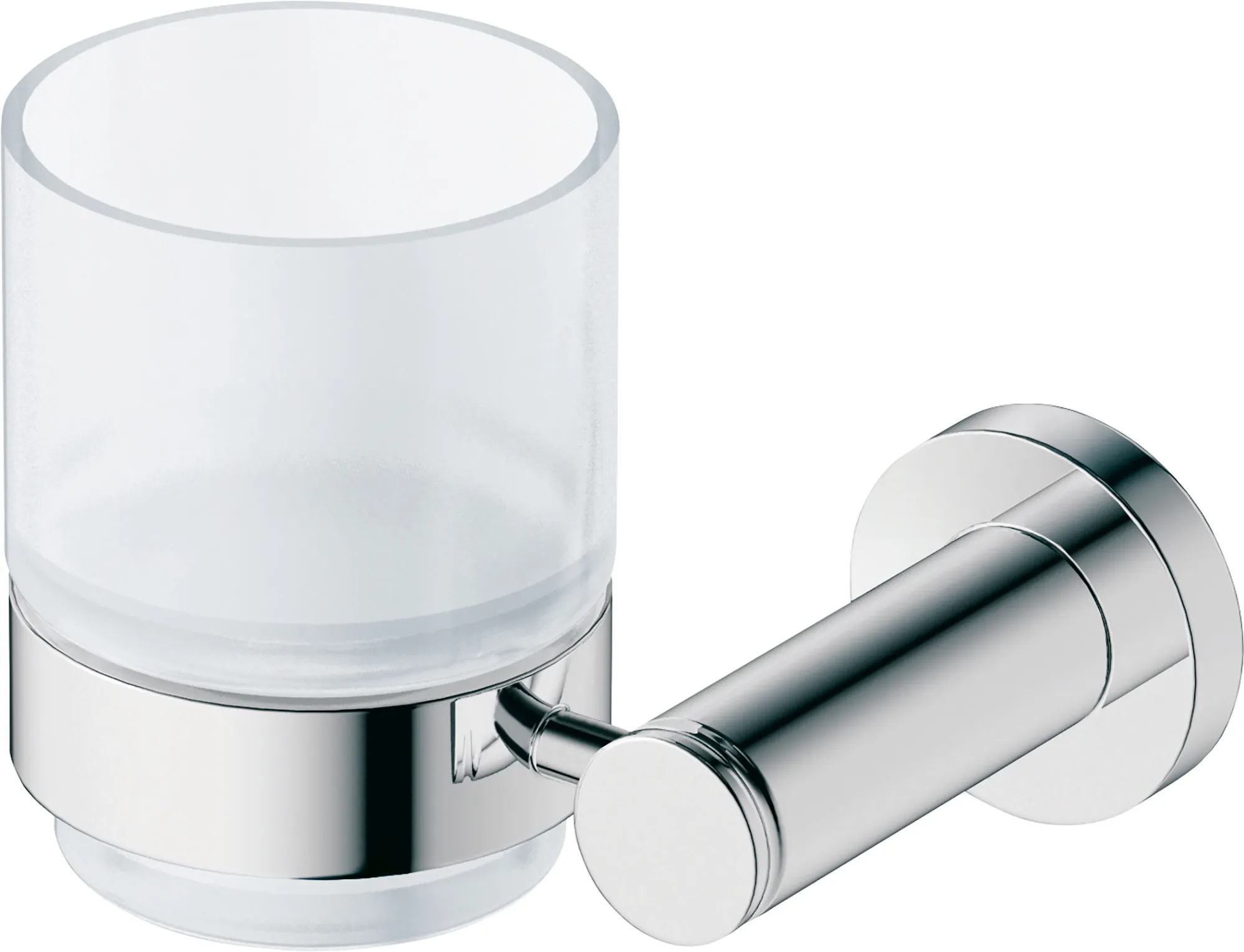 Duravit Glashalter „D-Code“ Glas links, matt, chrom in chrom / weiß /, Befestigung sichtbar, links Duravit Glashalter „D-Code“ Glas links, matt, chrom in chrom / weiß /, Befestigung sichtbar, links