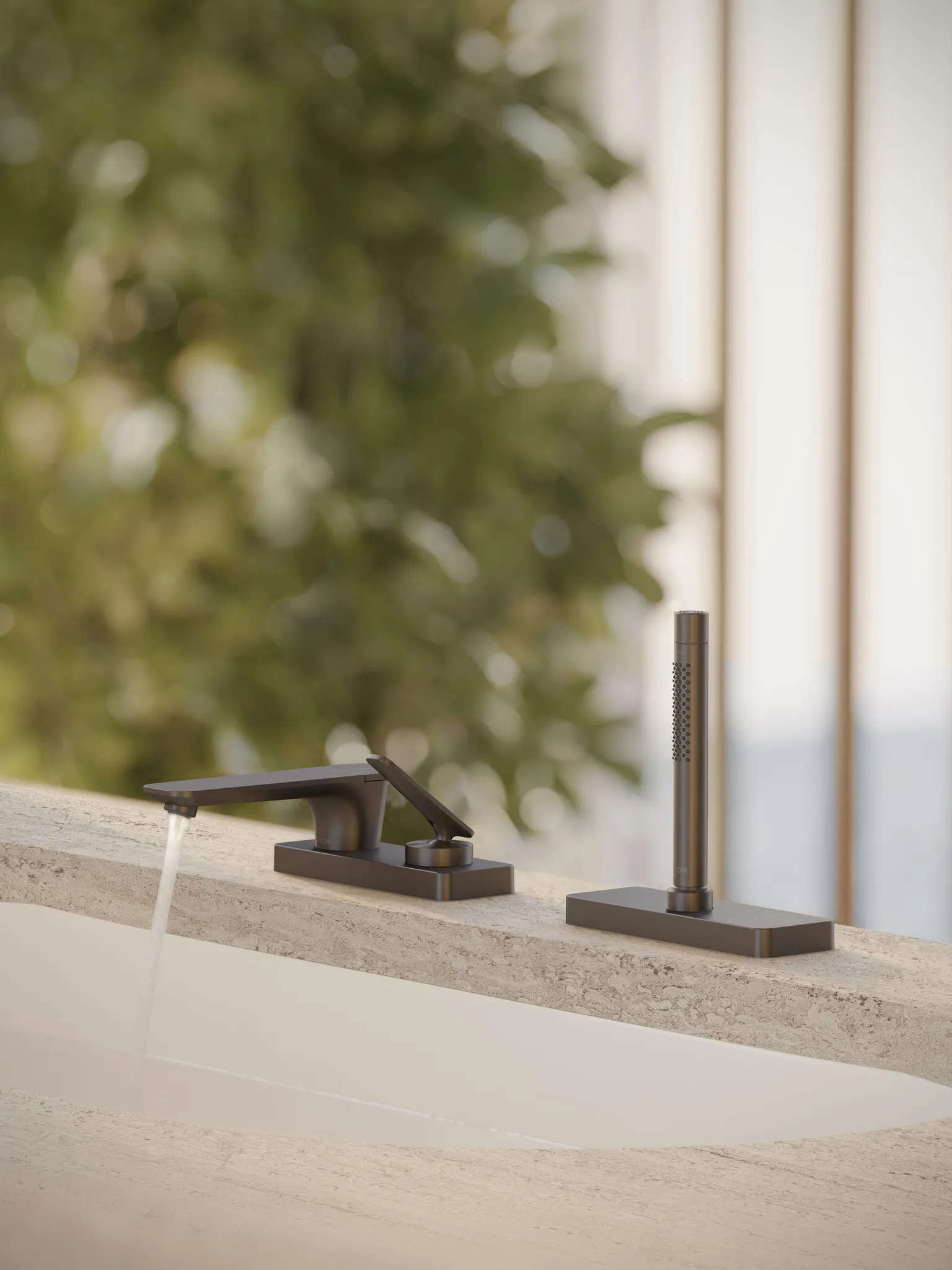 Hansgrohe Unterputz-Armatur „Axor Citterio C“ Ausladung 0 mm in Brushed Black Chrome