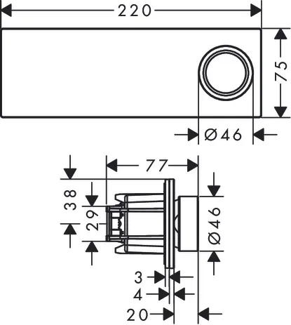 RainPad Fertigset für 3 Verbraucher Schwarz/Chrom