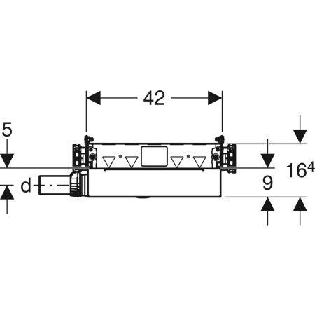 Geberit Vorwand-/Einbauelement für Bad-/Duscharmatur „GIS“ 188 × 605 × 204 mm Geberit Vorwand-/Einbauelement für Bad-/Duscharmatur „GIS“ 188 × 605 × 204 mm