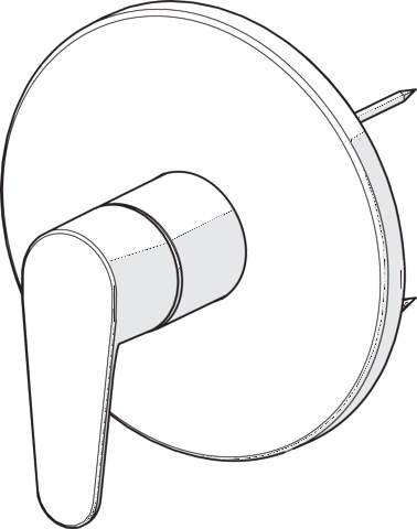 EHM Fertigset für Brause-Batterie VANTIS 8261 Rosette rund Chrom