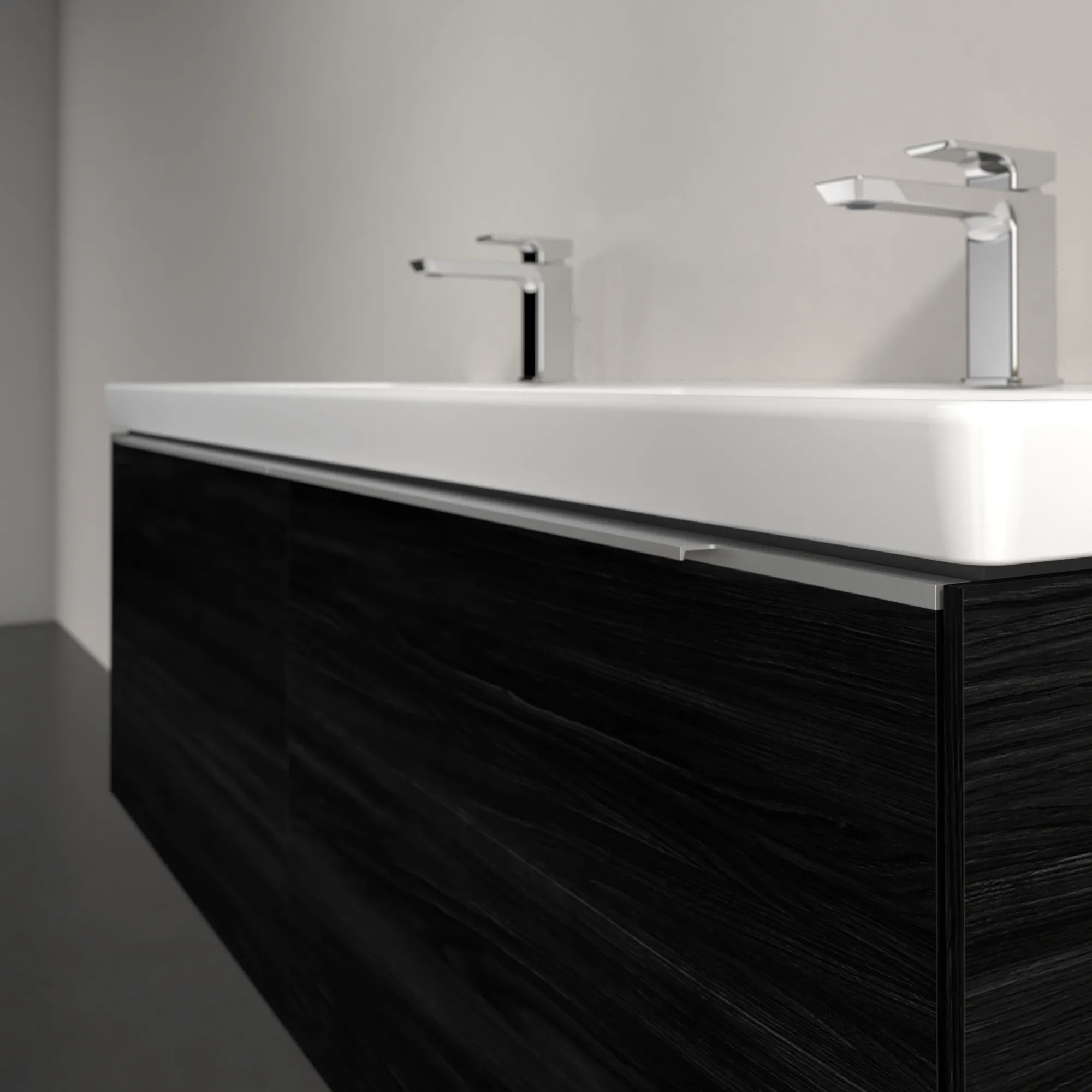 Villeroy & Boch Subway 3.0 Waschbeckenunterschrank Black Oak, 1272 x 429 x 478 mm Villeroy & Boch Subway 3.0 Waschbeckenunterschrank Black Oak, 1272 x 429 x 478 mm