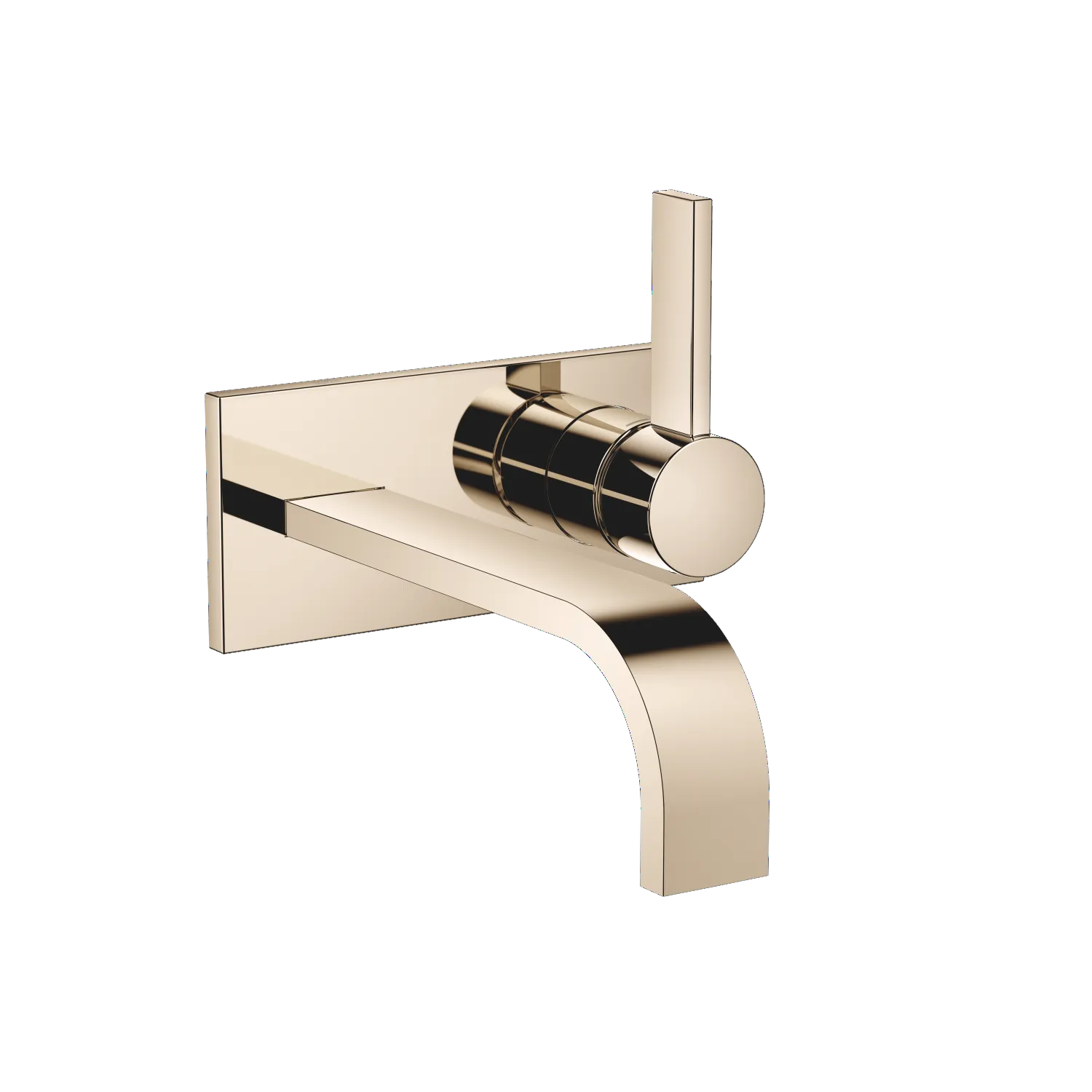 Dornbracht MEM Waschtisch-Wand-Einhandbatterie mit Abdeckplatte ohne Ablaufgarnitur MEM Champagne (22kt Gold) 36864782