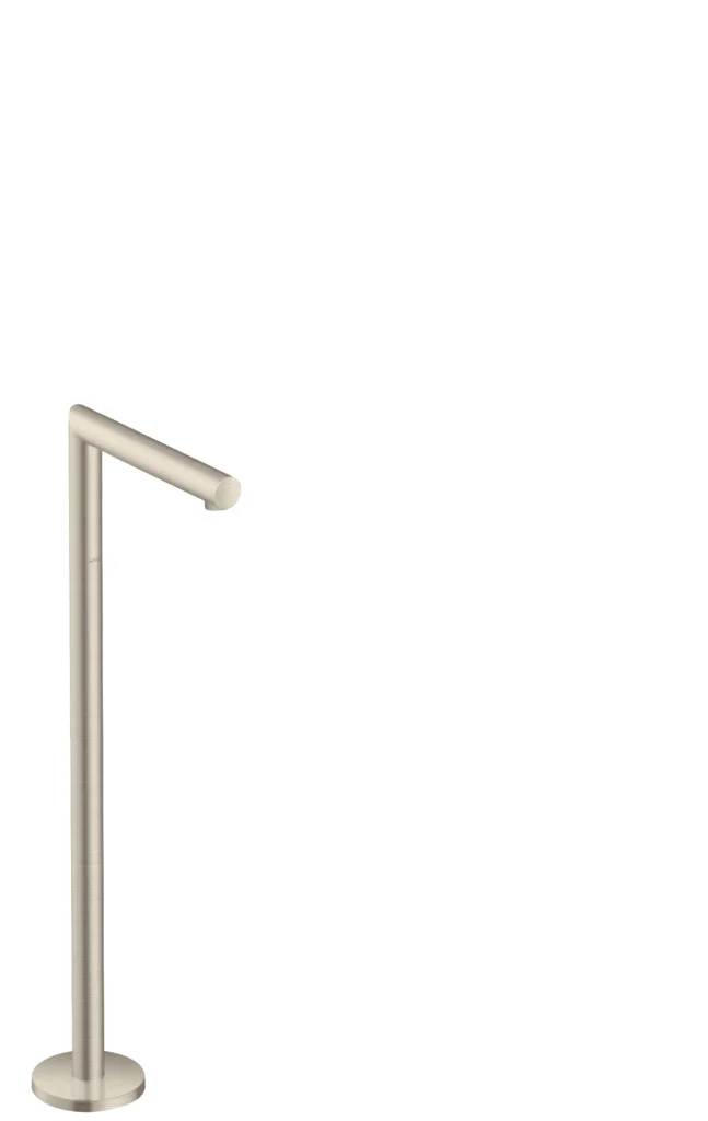 Hansgrohe AXOR Uno Wanneneinlauf gerade bodenstehend, Brushed Nickel, Ausladung 226 mm, maximale Durchflussmenge 18 l/min Hansgrohe AXOR Uno Wanneneinlauf gerade bodenstehend, Brushed Nickel, Ausladung 226 mm, maximale Durchflussmenge 18 l/min