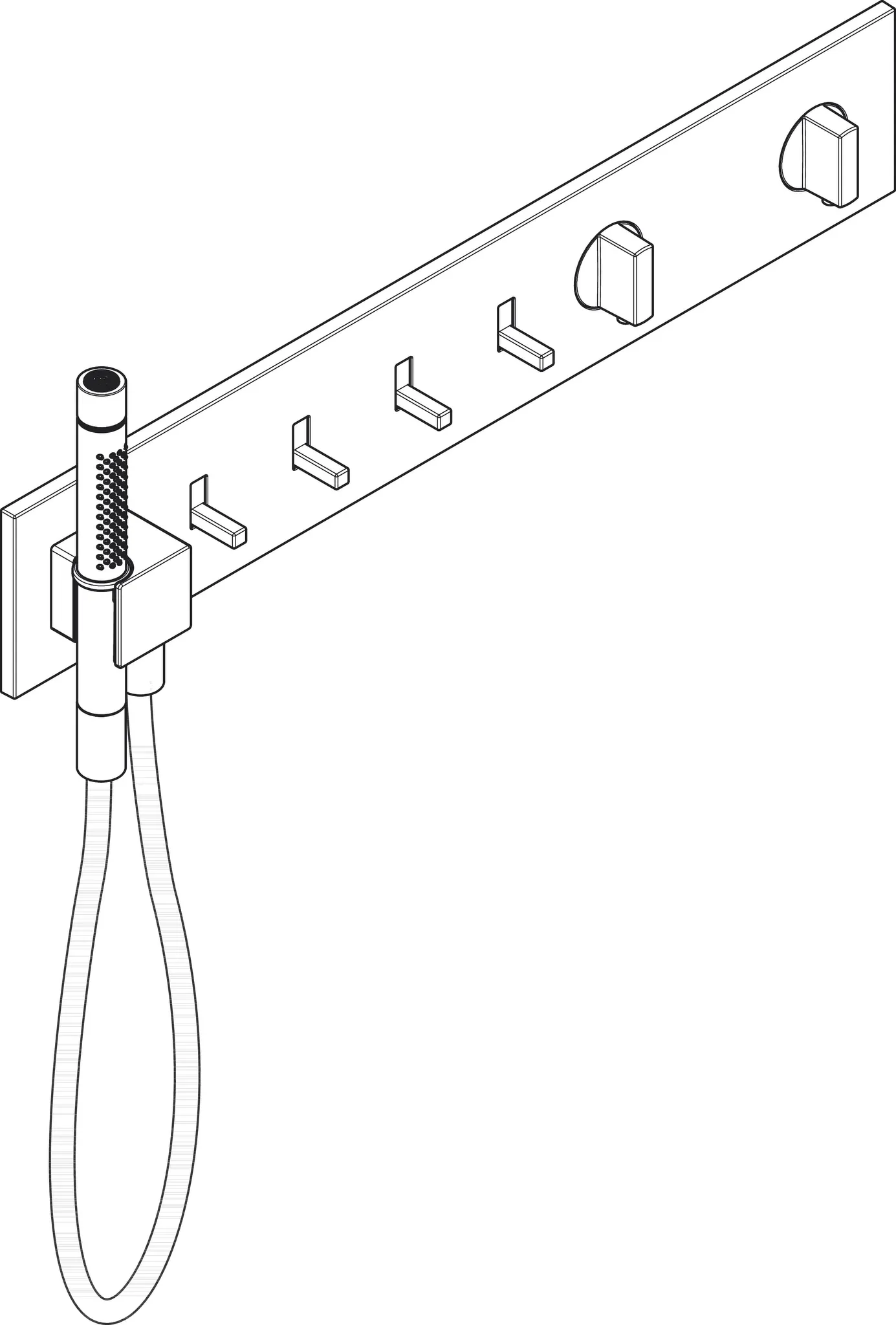 AXOR ShowerComposition Thermostatmodul 610/110 Unterputz für 4 Verbraucher Chrom