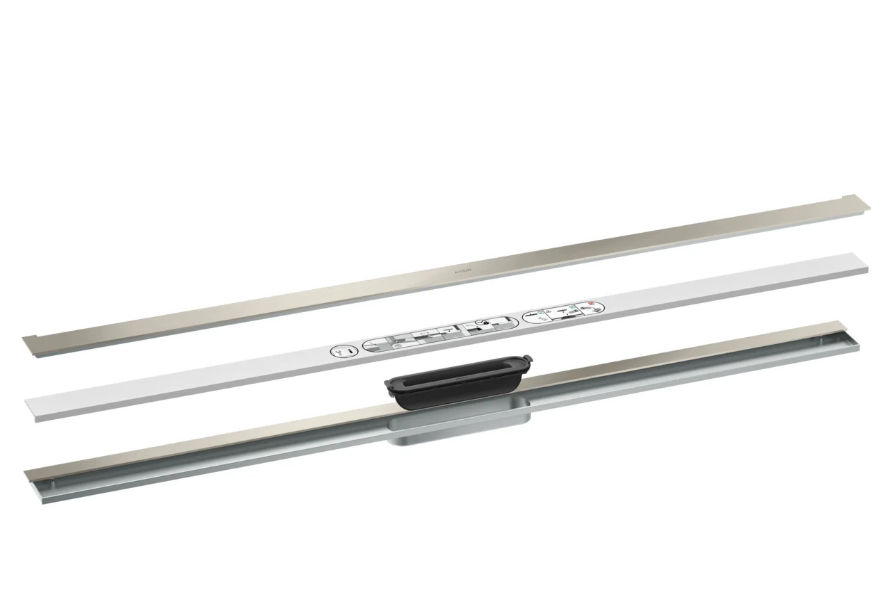Hansgrohe AXOR Drain Fertigset Duschrinne 1200 mm Edelstahl wandangebunden