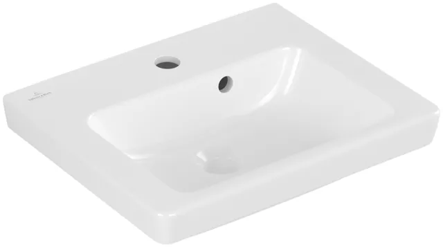 Villeroy & Boch Handwaschbecken „Subway 2.0“ 450 × 370 × 155 mm, mit Hahnlochbohrung, Hahnlochposition mittig, mit Hahnlochbank in Weiß Alpin Villeroy & Boch Handwaschbecken „Subway 2.0“ 450 × 370 × 155 mm, mit Hahnlochbohrung, Hahnlochposition mittig, mit Hahnlochbank in Weiß Alpin