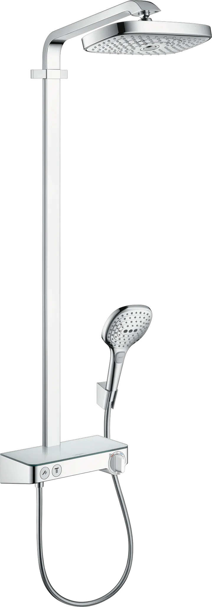 Showerpipe Raindance Select E 300 2jet EcoSmart ShowerTablet chrom Showerpipe Raindance Select E 300 2jet EcoSmart ShowerTablet chrom