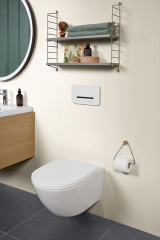 Wand-Tiefspül-WC „Subway 3.0“ 37 × 36 × 56 cm in Weiß Alpin mit CeramicPlus