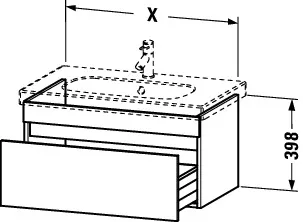 Duravit Waschtischunterschrank wandhängend „DuraStyle“ 60 × 39,8 × 45,3 cm Duravit Waschtischunterschrank wandhängend „DuraStyle“ 60 × 39,8 × 45,3 cm