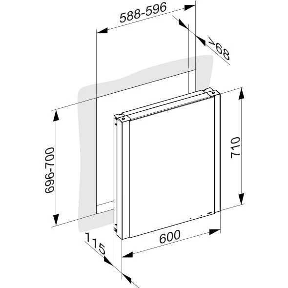 KEUCO Spiegelschrank „Somaris“ 60 × 71 × 11,5 cm