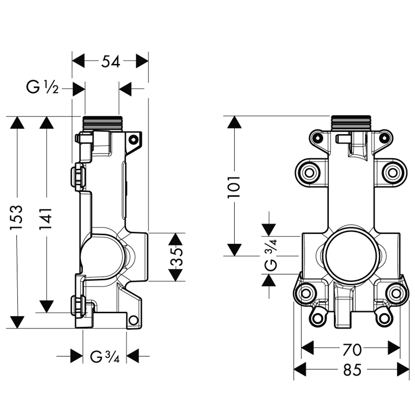 Ablage Axor Starck Grundset 120mm