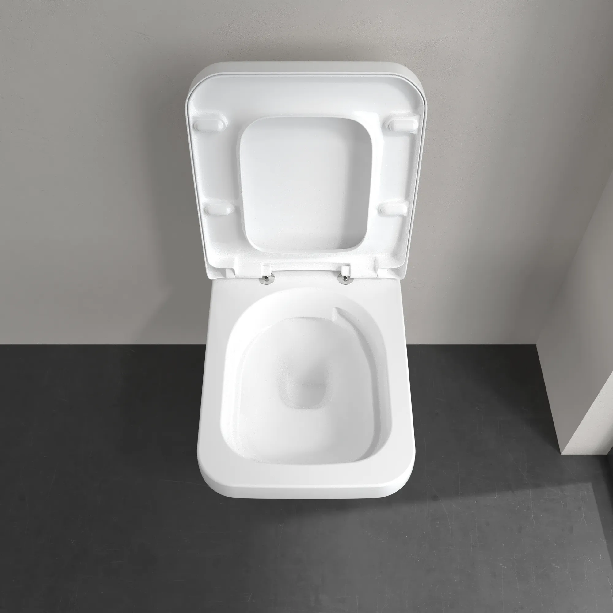 Wand-Tiefspül-WC TwistFlush „Architectura“ 37 × 35,5 × 53 cm, Befestigung sichtbar, ohne Spülrand