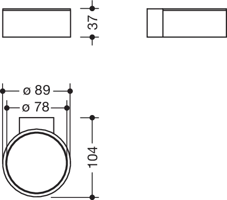 HEWI Föhnhalter „System 900“ 8,9 cm
