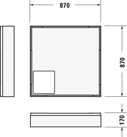 Duravit quadrat Duschwanne „D-Code“ 90 × 90 cm 