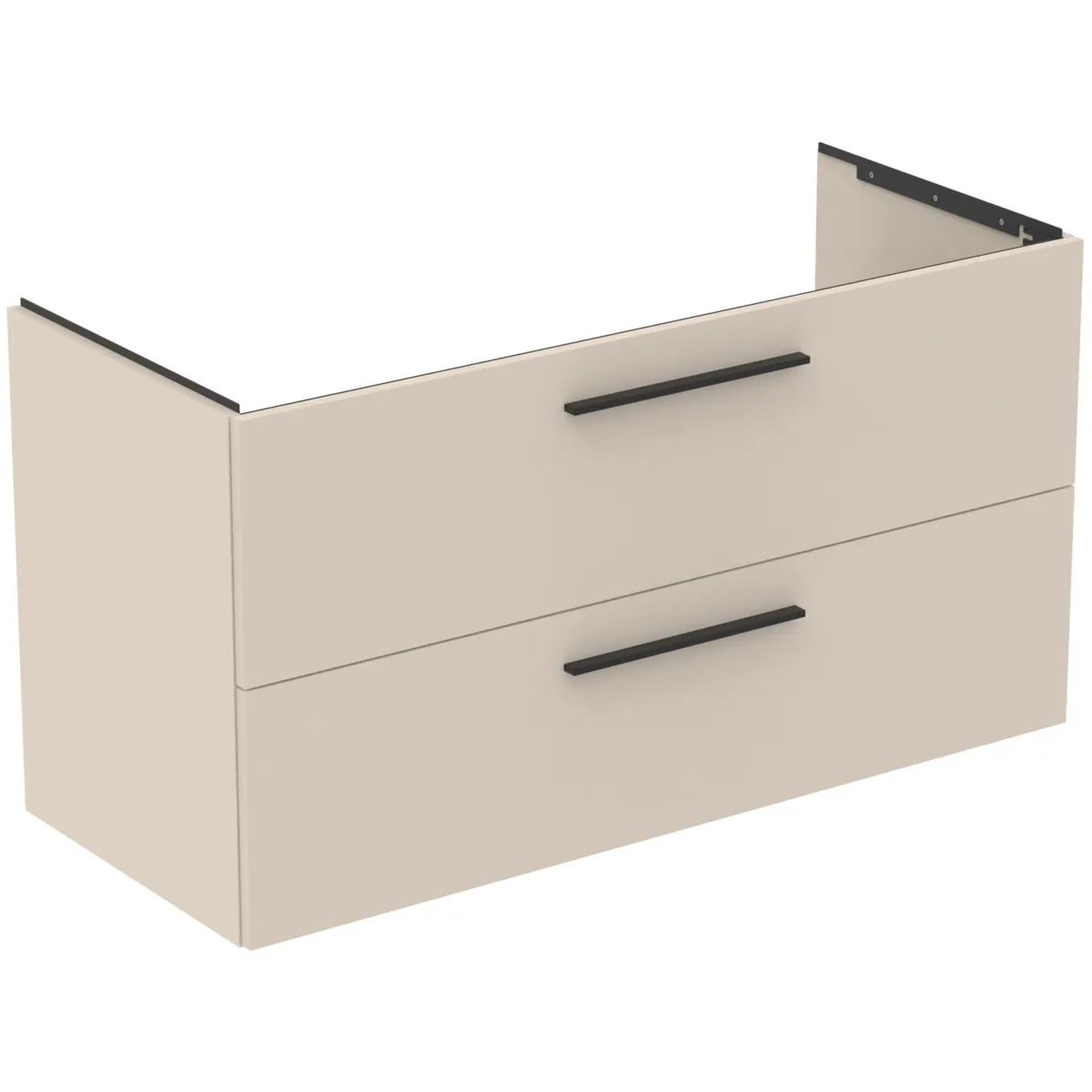 Möbelwaschtischunterschrank i.life B 2 Auszüge Siphonausschnitt auf der rechten Seite 1200x505x630mm Weiß matt Möbelwaschtischunterschrank i.life B 2 Auszüge Siphonausschnitt auf der rechten Seite 1200x505x630mm Weiß matt