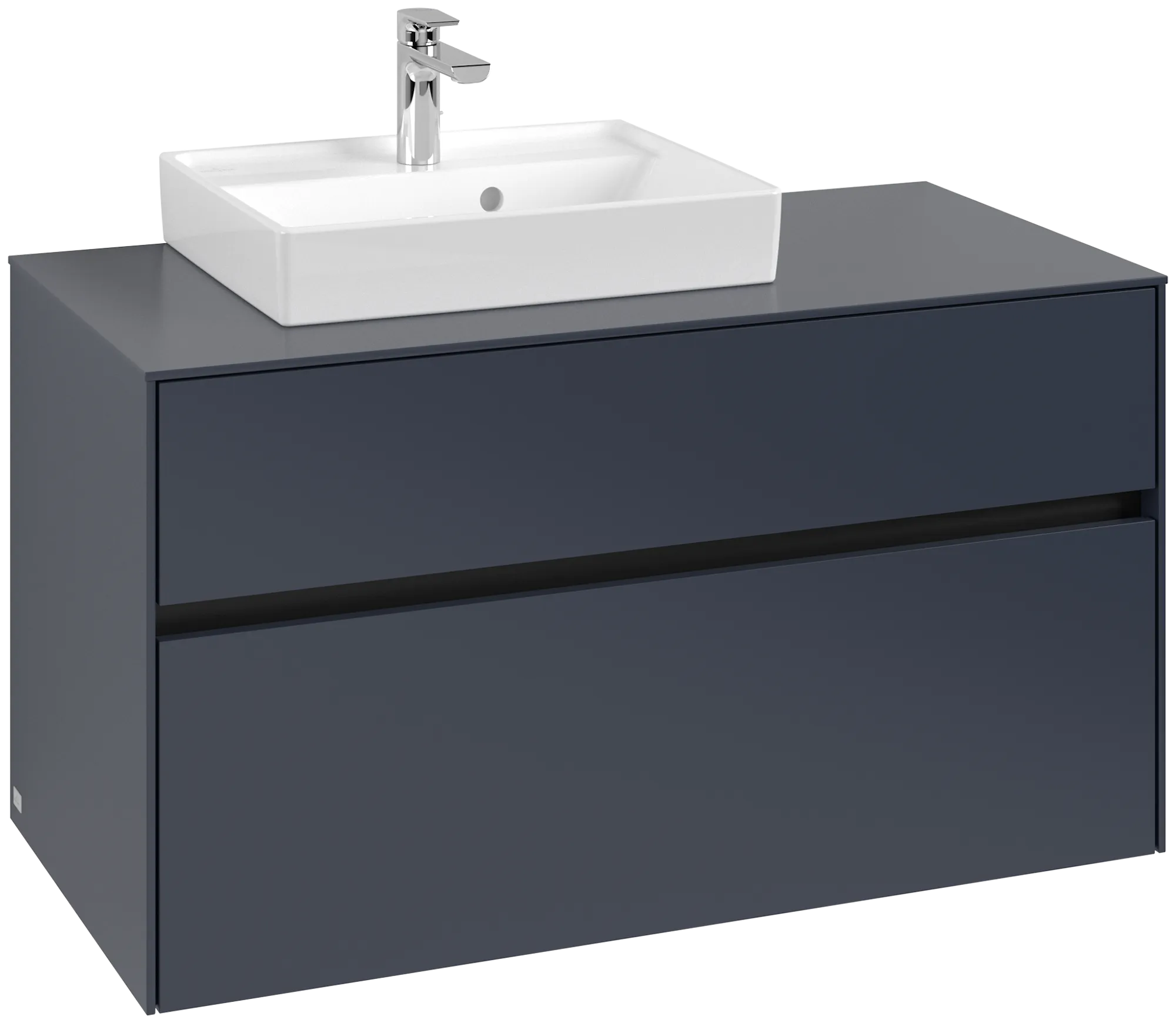Villeroy & Boch Waschbeckenunterschrank Collaro C01400 Marine Blue 1000x500mm Eckig mit SoftClosing und 2 Auszügen