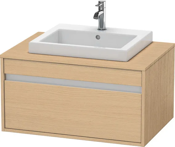 Duravit Waschtischunterschrank wandhängend „Ketho“ 80 × 42,6 × 55 cm Eiche Natur Duravit Waschtischunterschrank wandhängend „Ketho“ 80 × 42,6 × 55 cm Eiche Natur