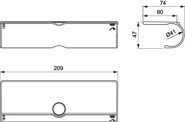 Wrap-Over Ablage Ceratherm T für Duschsystem Chrom