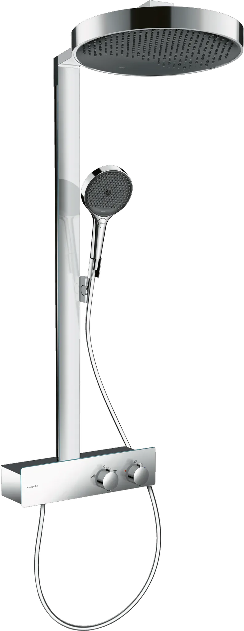 Rainfinity Showerpipe 360 1jet mit ShowerTablet 350 Chrom Rainfinity Showerpipe 360 1jet mit ShowerTablet 350 Chrom